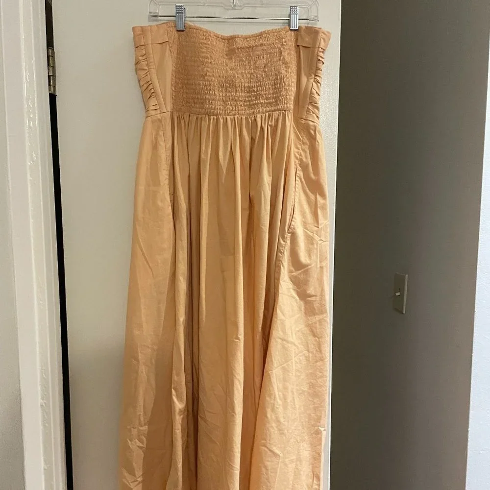 Abercrombie Strapless Poplin Midi Dress - Picture 4 of 4